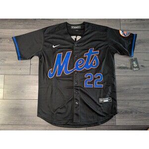 Juan Soto #22 New York Mets Alternate Black Jersey Men's Medium
